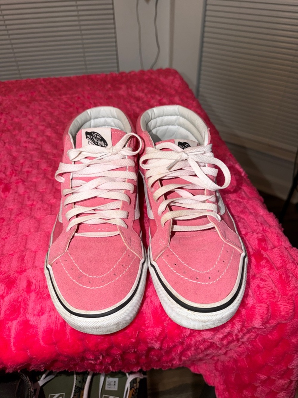 Vans Pink Suede Low-Top Women's Sneakers with White Accents